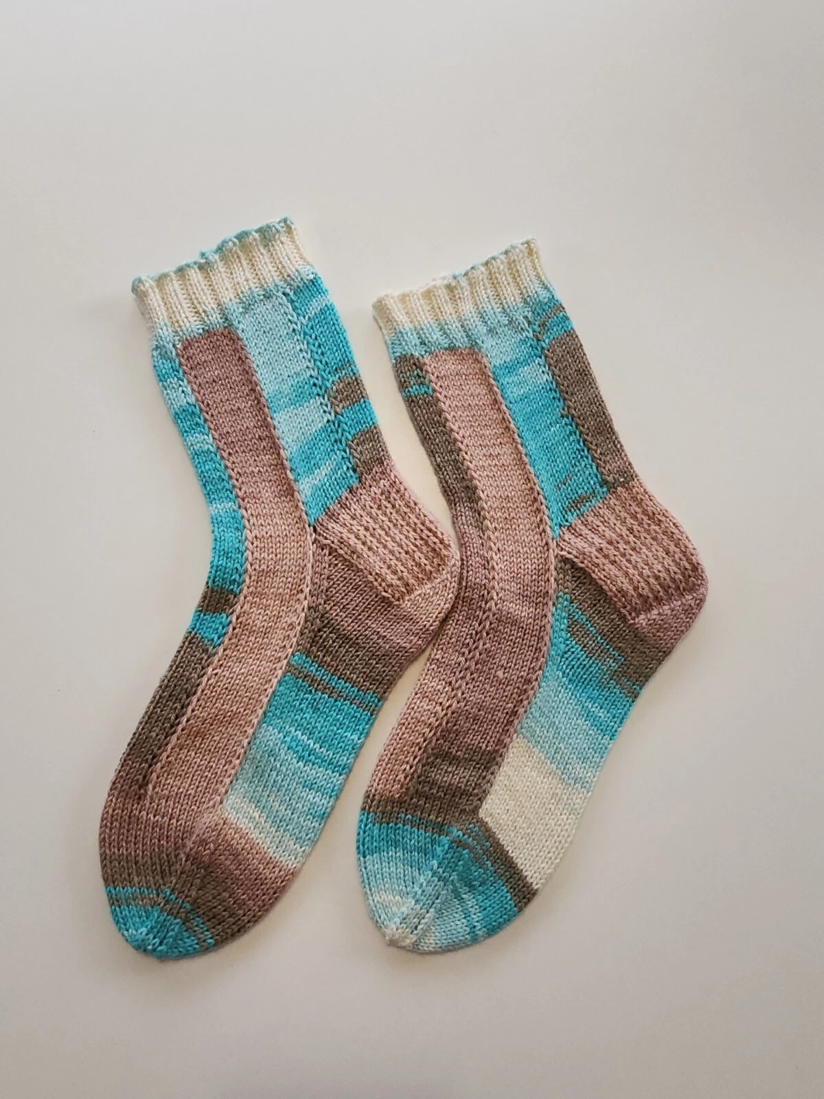 Hand Knitted Wool Socks Size 5-7 #65