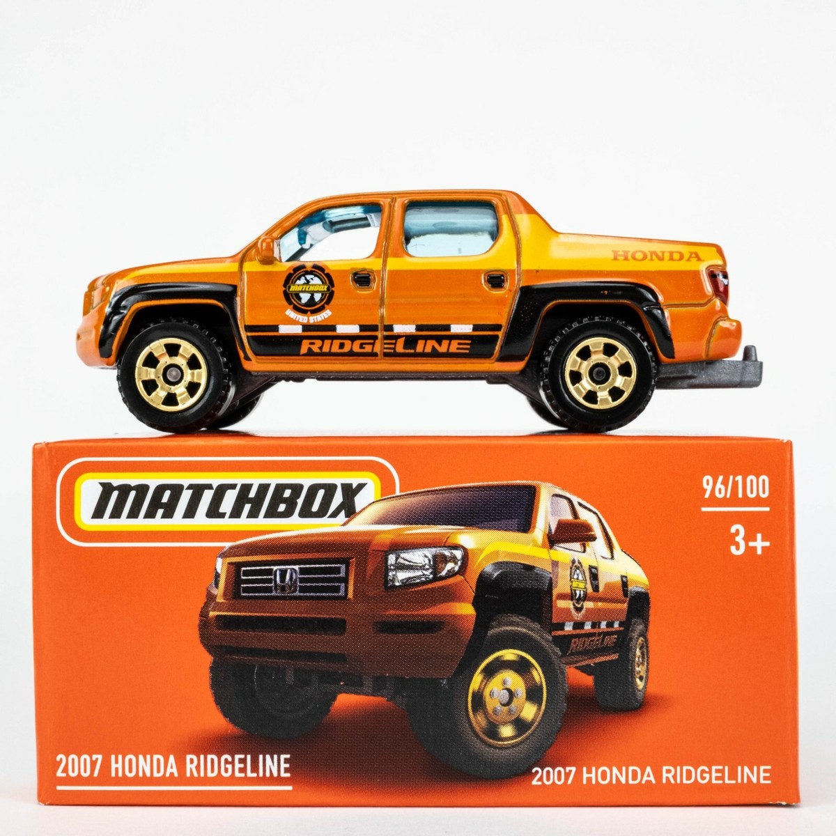 2022 Matchbox Power Grabs #96 2007 Honda Ridgeline ORANGE METALLIC