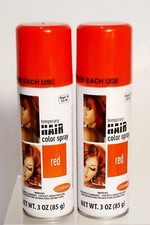 2 PK Goodmark Temporary Spray-on Hair Color RED 3 oz