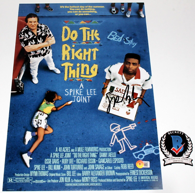 DIRECTOR SPIKE LEE SIGNED DO THE RIGHT THING 12x18 MOVIE POSTER
