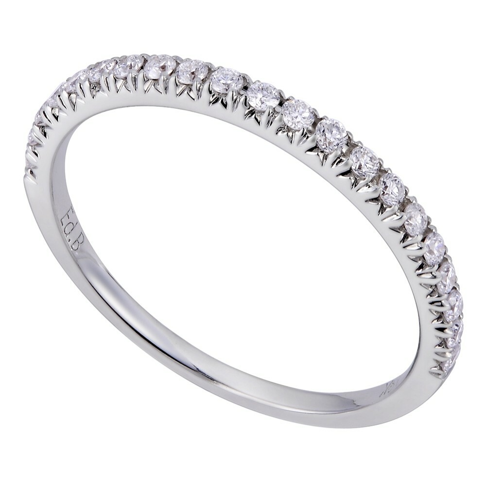 Женское кольцо из белого золота 18 карат с натуральным бриллиантом весом 0,22 карата, размер 6,5