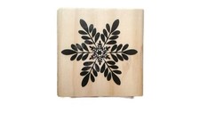 Snowflake Winter Rubber Stamp NEW Christmas Holiday Craftsmart Wood Mount