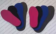 Neoprene Insoles Pink Black Gray with vinyl- 1/8" thick for shoes boots sneakers