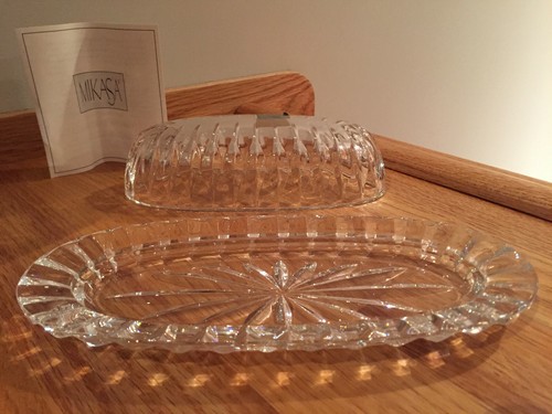 Mikasa Park Lane Quarter Pound Lead Crystal Covered Butter Dish SN 101 ~ 359916 - Picture 3 of 11