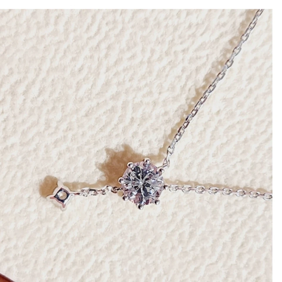 Collar J.ESTINA WHITEMOND JJLJNQ1BS302SW420 Plata 925 Chapado en Rodio Cúbico Z Foto 3 de 4