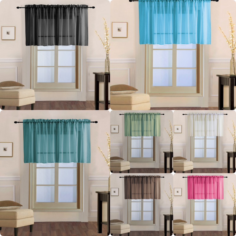 MULTI-USE SWAG VALNACE SHORT WINDOW VOILE RO CURTAIN PANEL SHEER Lowest price Oakland Mall challenge