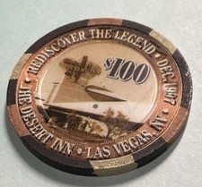 Vintage Casino Chip $100 The Desert Inn Las Vegas Nevada