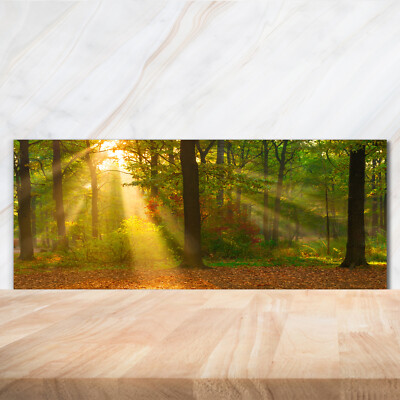 Tulup Peinture sur Verre trempé 50x125cm décoration Murale Tableau Image - Coucher de Soleil