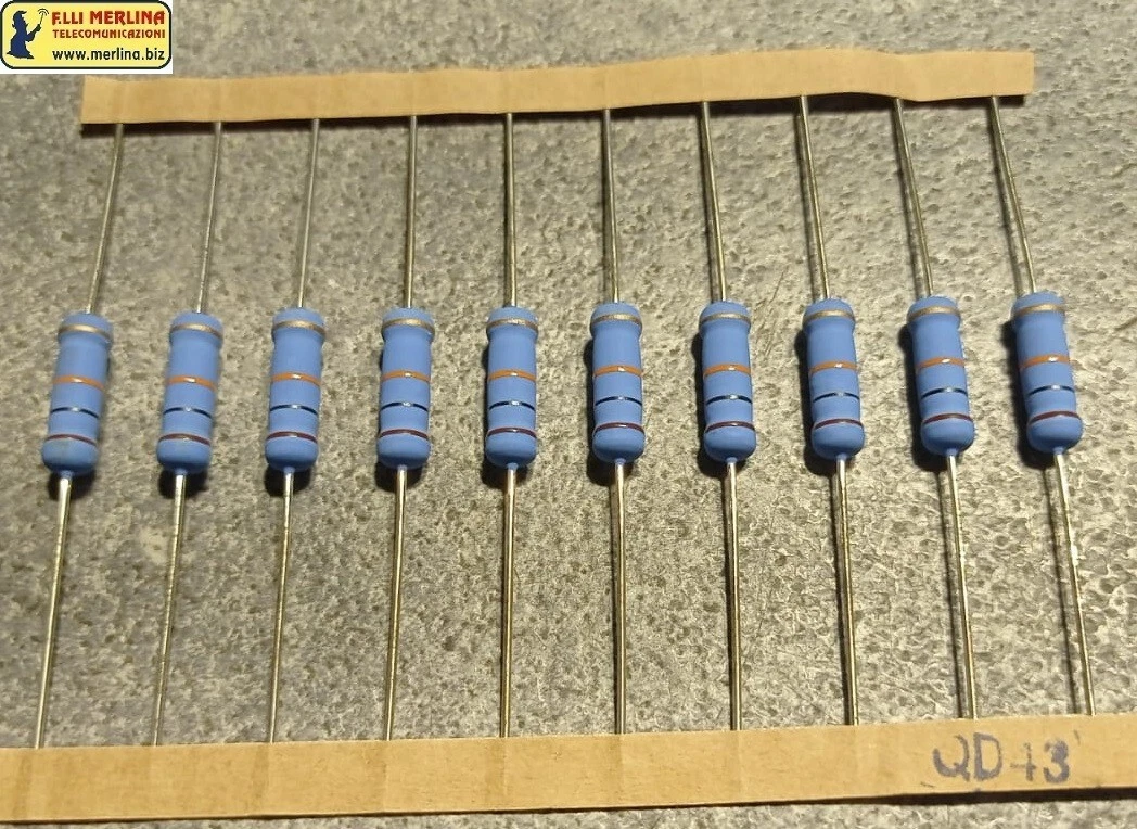 RESISTENZA CORAZZATA 10 WATT 1 KOHM CORPO IN Alluminio 10 W 10watt - Foto 9