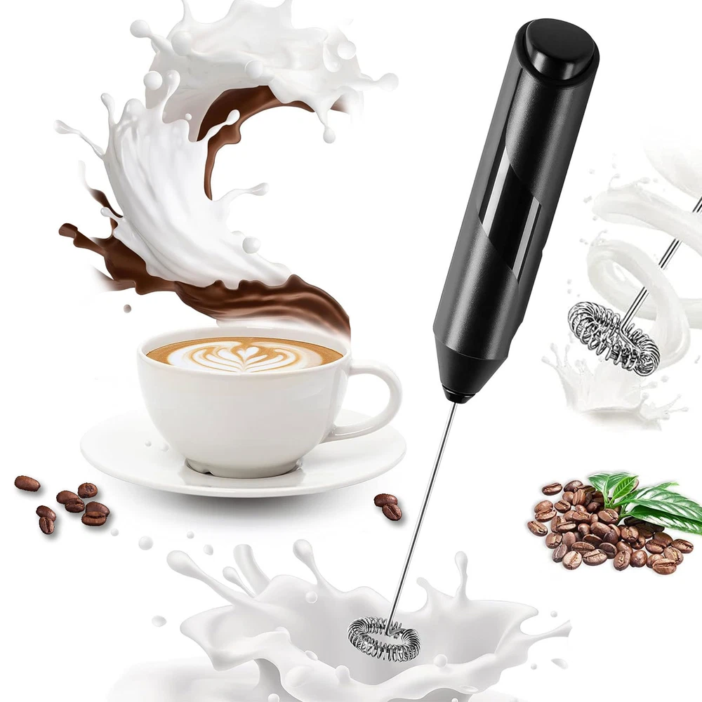 Milk Frother, Handheld Electric Blender stick, Drink Mixer with Food Grade Stain