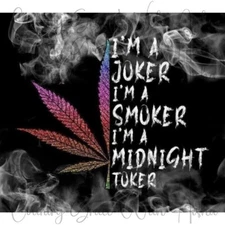 20oz Skinny Tumbler Sublimation Transfer Print Midnight Toker Ready To Press