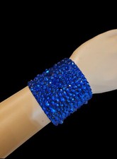 Women Ballroom Dance Jewelry Accessories bracelet Crystal Sapphire luxe 