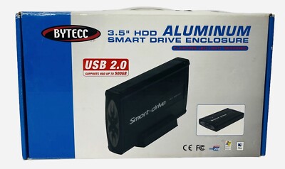 Bytecc 3.5  Mobile Drive HDD Aluminum Smart Drive Enclosure USB 2.0 -NEW