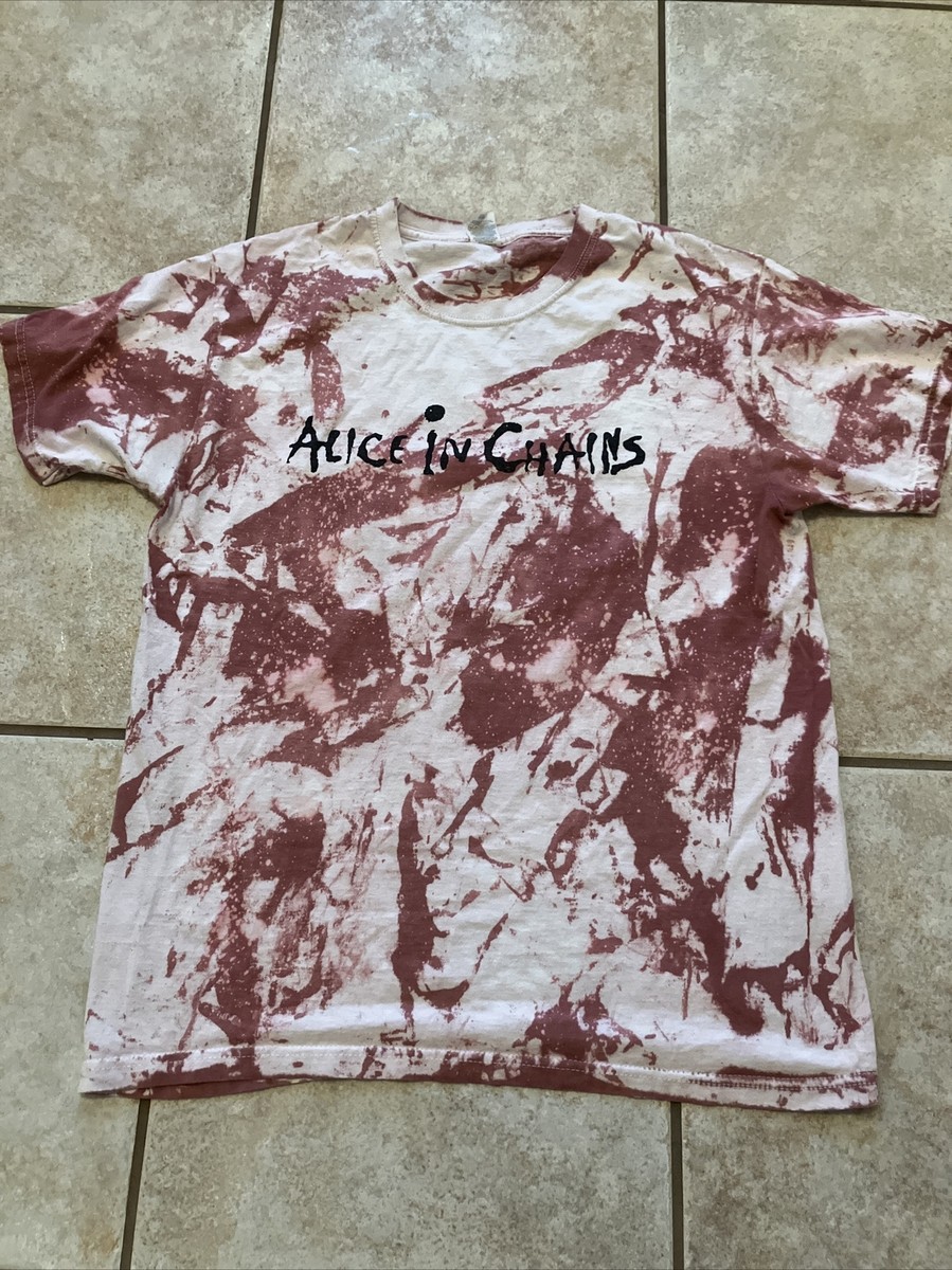 Very Rare Alice In Chains Pink Tie Dye T Shirt Rock Men Size