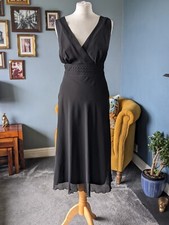 the collection debenhams Size 12 Black Evening Dress Midi Flared