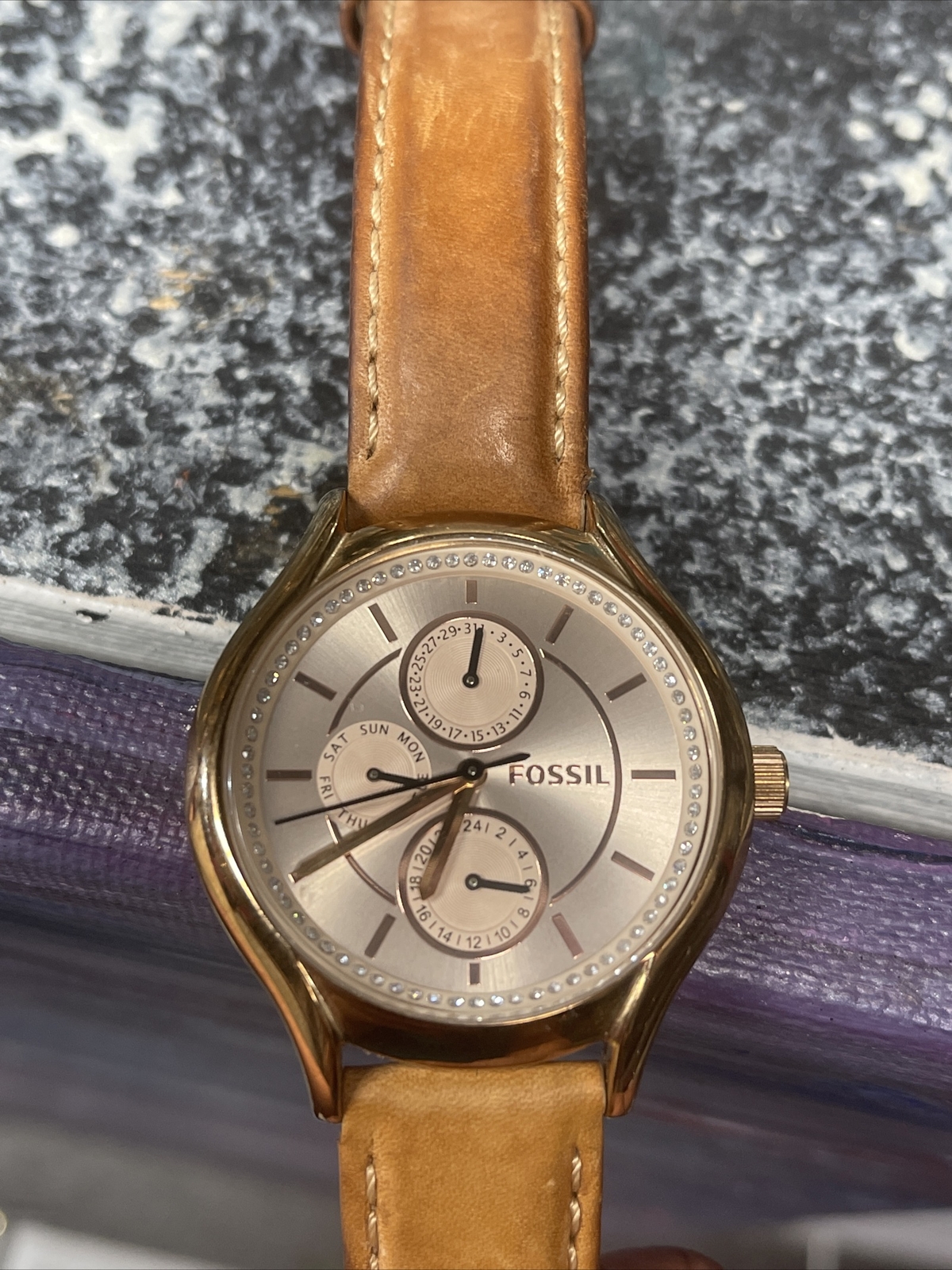fossil 8020 Miles charter mustard