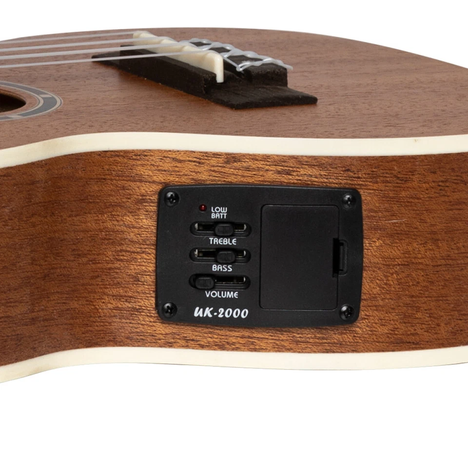 Ukelele eléctrico acústico Stagg UC-30 E Sapele tamaño concierto superior con bolsa de concierto Foto 4 de 4