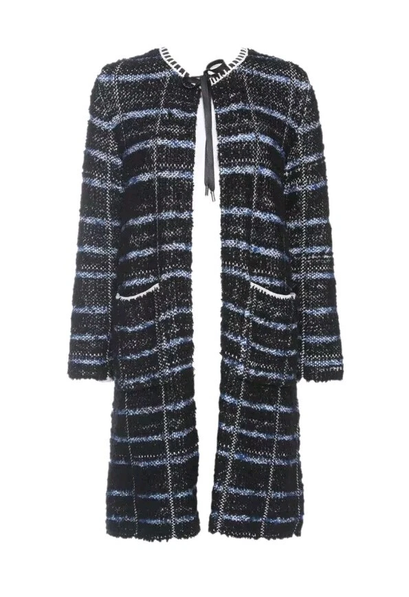 LOUIS VUITTON（LV） Cappotto Cardi Louis Vuitton Lungo Tweed Fibbia Taglia Media AUTENTICO