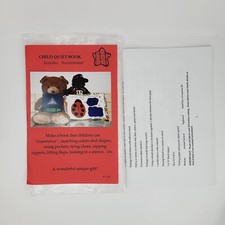 Child Quiet Book Pattern 1997 Gift Idea Patterns Colors Skills Flaps Zip Mirror