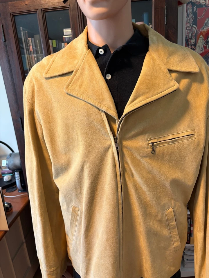 Chaqueta de gamuza Polo Ralph Lauren XL con cremallera frontal. (Tostado) Foto 3 de 4