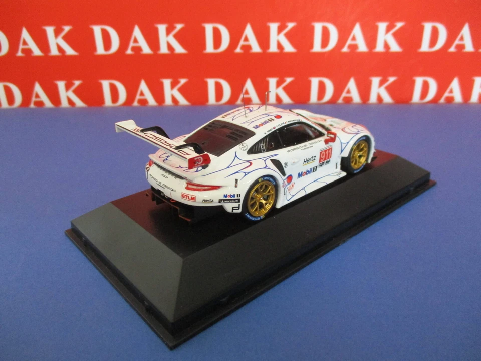 Die cast 1/43 Modellino Auto Porsche 911 GTR RSR Petit Le Mans USA 2018 P. Pilet - Immagine 3 di 4
