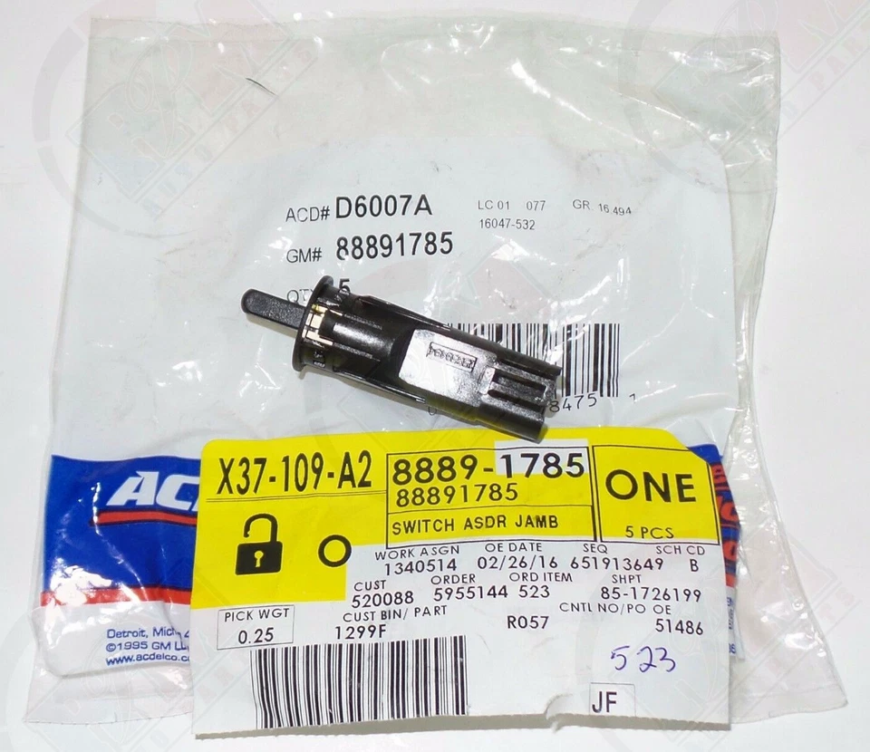 Door Jamb Light Switch FOR 1988-1998 Chevrolet Silverado,Tahoe,GMC Sierra,Yukon  - Image 2 of 2