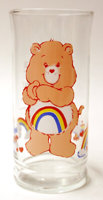 Vintage 1983 Pizza Hut Limited Edition Care Bears Cheer Bear Glass
