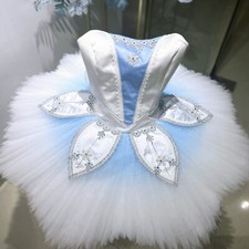 Professional Ballet Tutu White Blue Costume Snow Queen Nutcracker Winter XS XXS