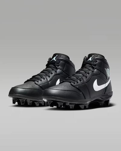 NIKE AIR JORDAN 1 Alpha Menace MID TD CLEAT BLACK FJ6805 001 Men’s Size 9.5