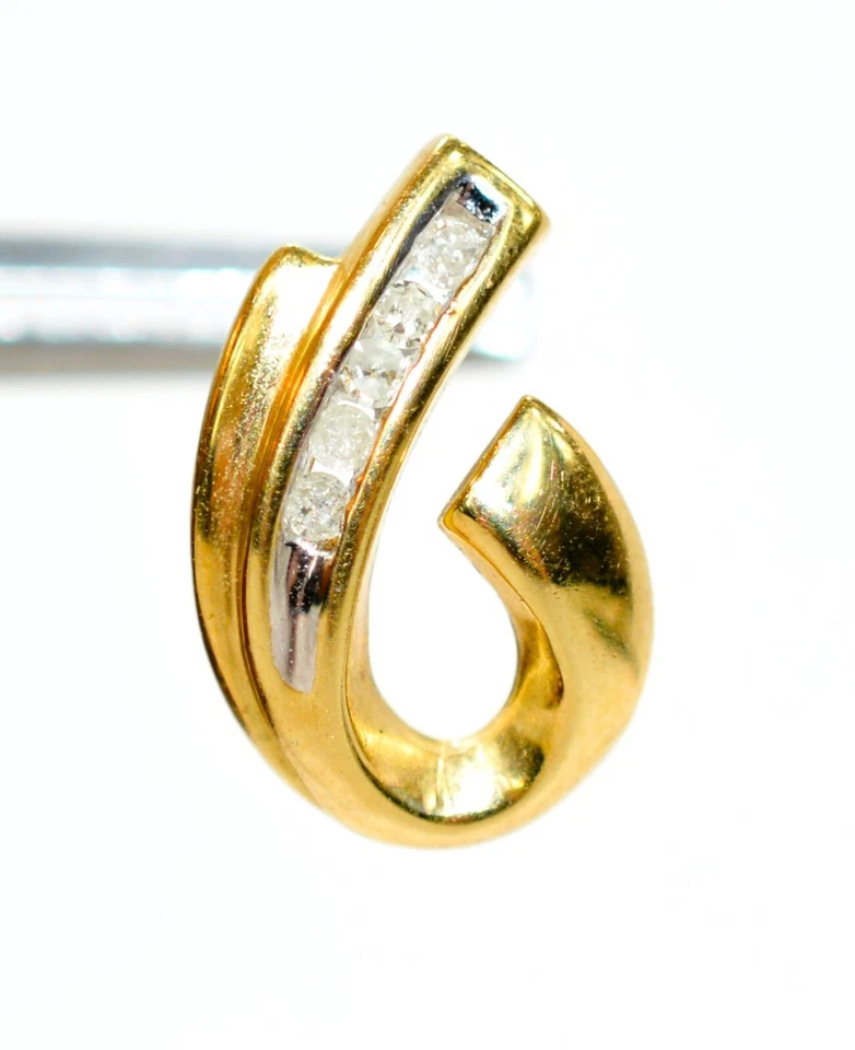 Pendientes de diamantes naturales de oro macizo de 10 quilates con racimo de 0,10 quilates pendientes pavé Foto 2 de 4