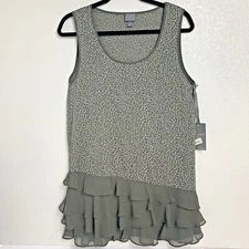 Fluent Life Essentials Women's Sleeveless Boho Hip Tunic Mini Dress Size M