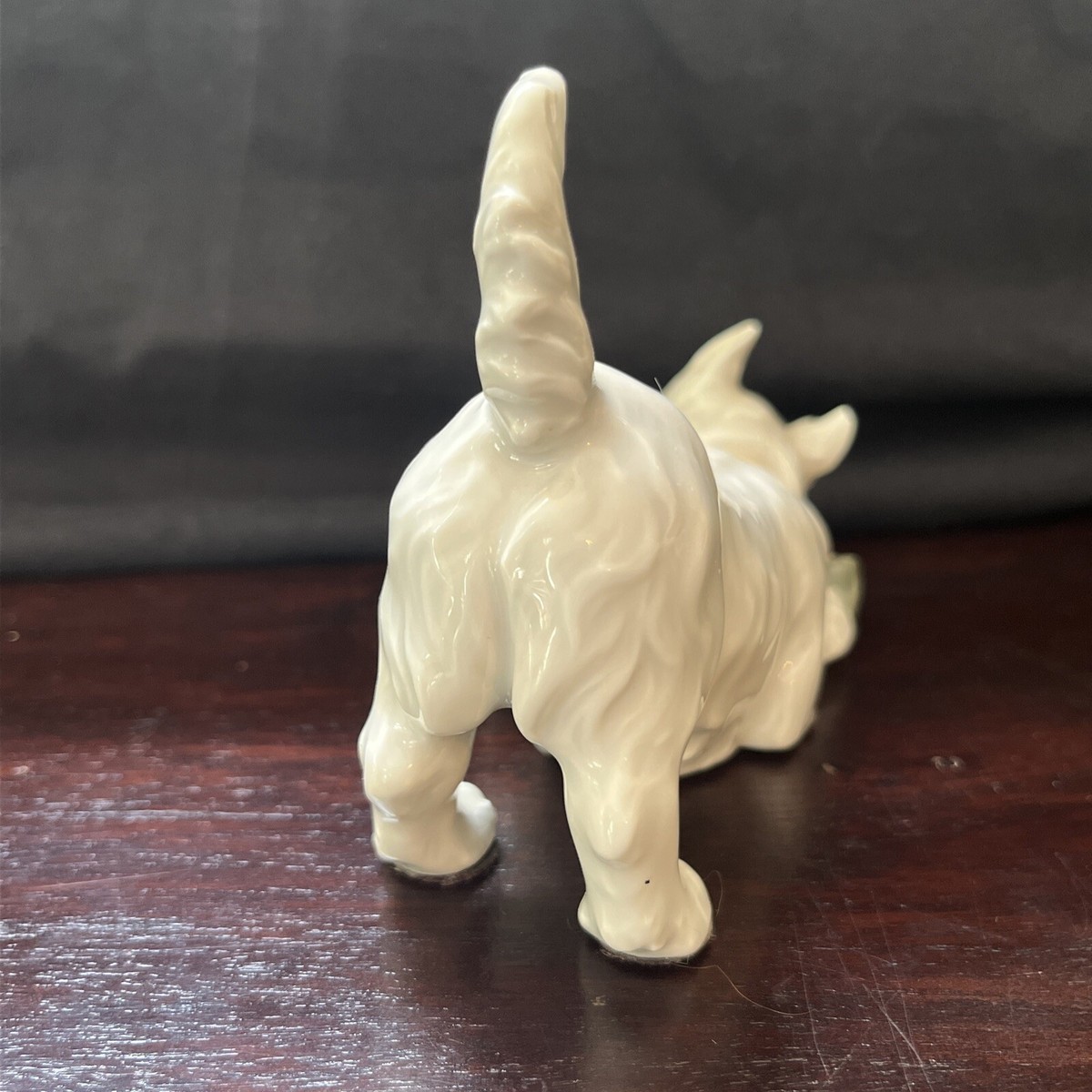 ROYAL COPENHAGEN Denmark Terrier DOG WITH Slipper SHOE PORCELAIN