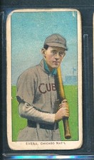 T206 Piedmont 150: JOHNNY EVERS Cubs on Shirt, Chicago Cubs ~ FAIR+