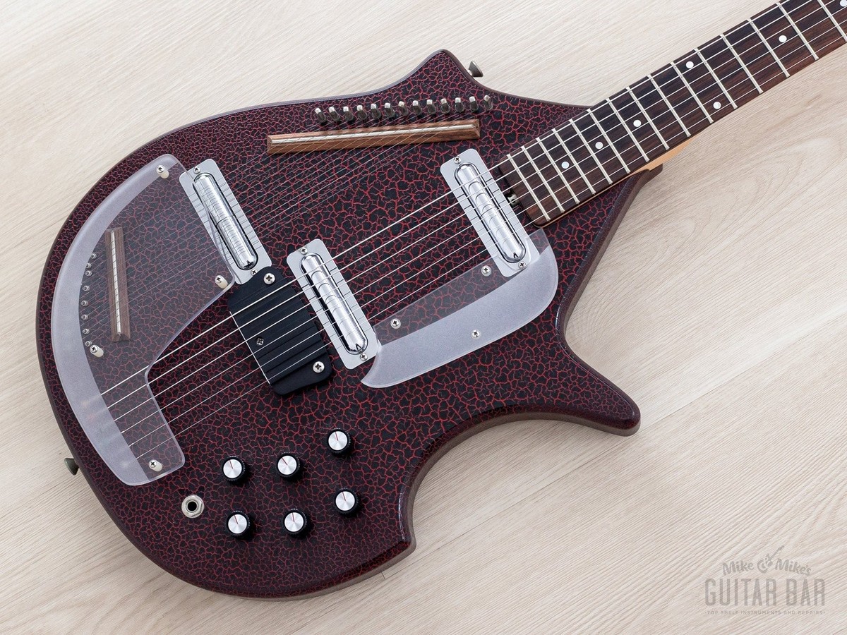 Jerry Jones Electric Master Sitar Red Gator Crackle, Showroom