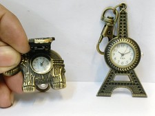 TWO PIECE KEY CHAIN WATCH WORKING CONDITION