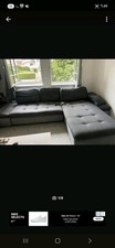 Graues Sofa mit Schlaffunktion, 3-Sitzer