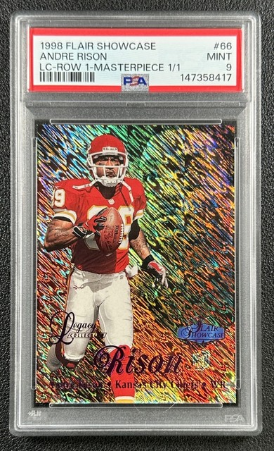 1/1 ANDRE RISON PSA 9 1998 FLAIR SHOWCASE #66 MASTERPIECE LEGACY COLL ROW 1 1/1