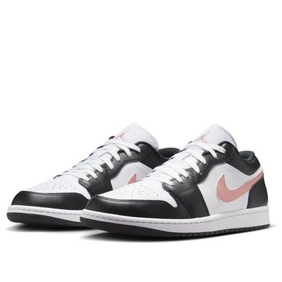 Nike Air Jordan 1 Low Herren Sneaker Leder Retro Black Rust Pink Blitzversand  