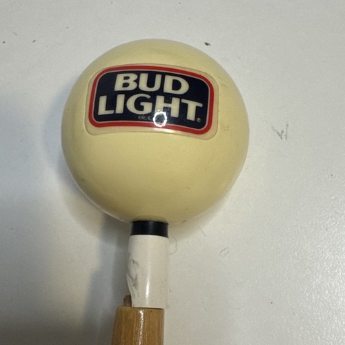 RARE Vintage Bud Light Pool Stick Cue White Ball Tap Handle Beer Brewing - Picture 4 of 7