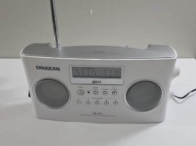 Sangean PR-D5 AM-FM RDS PLL Synthesized Radio with Power Cord - White - Tested