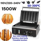 1550W 50-300℃ Non-stick Pine Tree Mould Pancake Machine Electric Waffle Maker