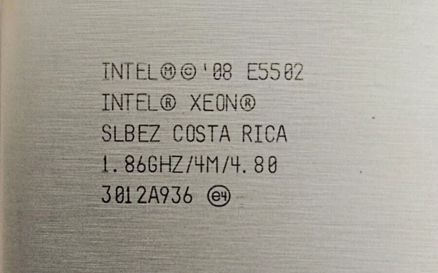 INTEL XEON QUAD CORE XEON E5502 1.86GHZ/4M/4.80 CPU STEPCODE SLBEZ. - Image 2 of 4