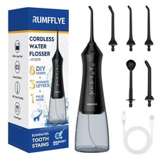RUMFFLYE Water Flosser for Teeth Cordless Water Pick with 3 Modes 12 Pressure...