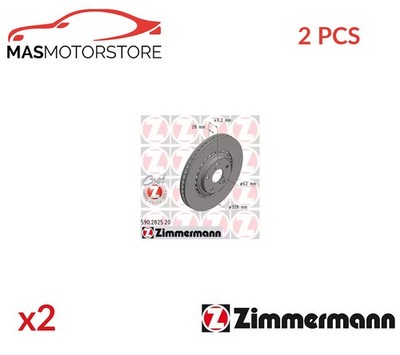 BREMSSCHEIBEN SATZ PAAR VORNE ZIMMERMANN 590282520 2PCS P NEU OE QUALITÄT