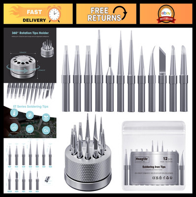 Soldering Iron Tips with Holder for Weller WE1010NA, WES51, WESD51 & More - Repl