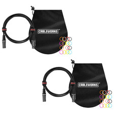 2x Gator Cableworks Composer Series 10 Foot XLR Microphone Cables + Storage Bag