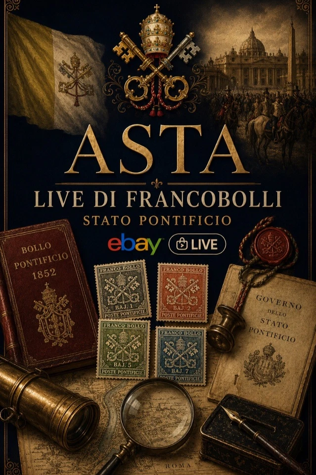 🇻🇦Asta Settimanale di Filatelia STATO PONTIFICIO 🇻🇦