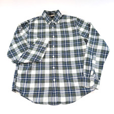 Men s Abercrombie Fitch Muscle Fit Plaid Flannel Button Up Shirt Size Large
