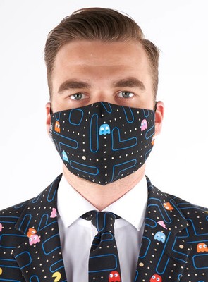 Pac-Man Stoffmaske - In your face, Corona! Gesichtsmaske mit Stil
