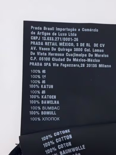 PRADA Triangle Cropped Zip-Up Hoodie/ Size Small/ Cotton/ Black/ 138590 thumbnail 5